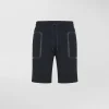 Bermuda con coulisse in cotone stretch