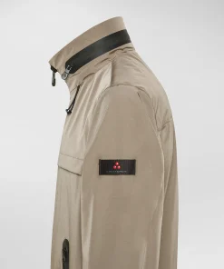 Bomber con cappuccio estraibile e dettagli neri