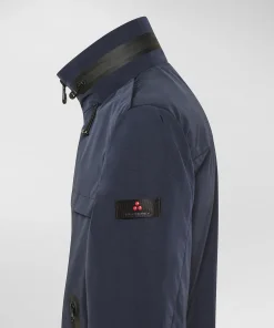 Bomber con cappuccio estraibile e dettagli neri