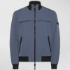 Bomber stretch con dettagli a contrasto