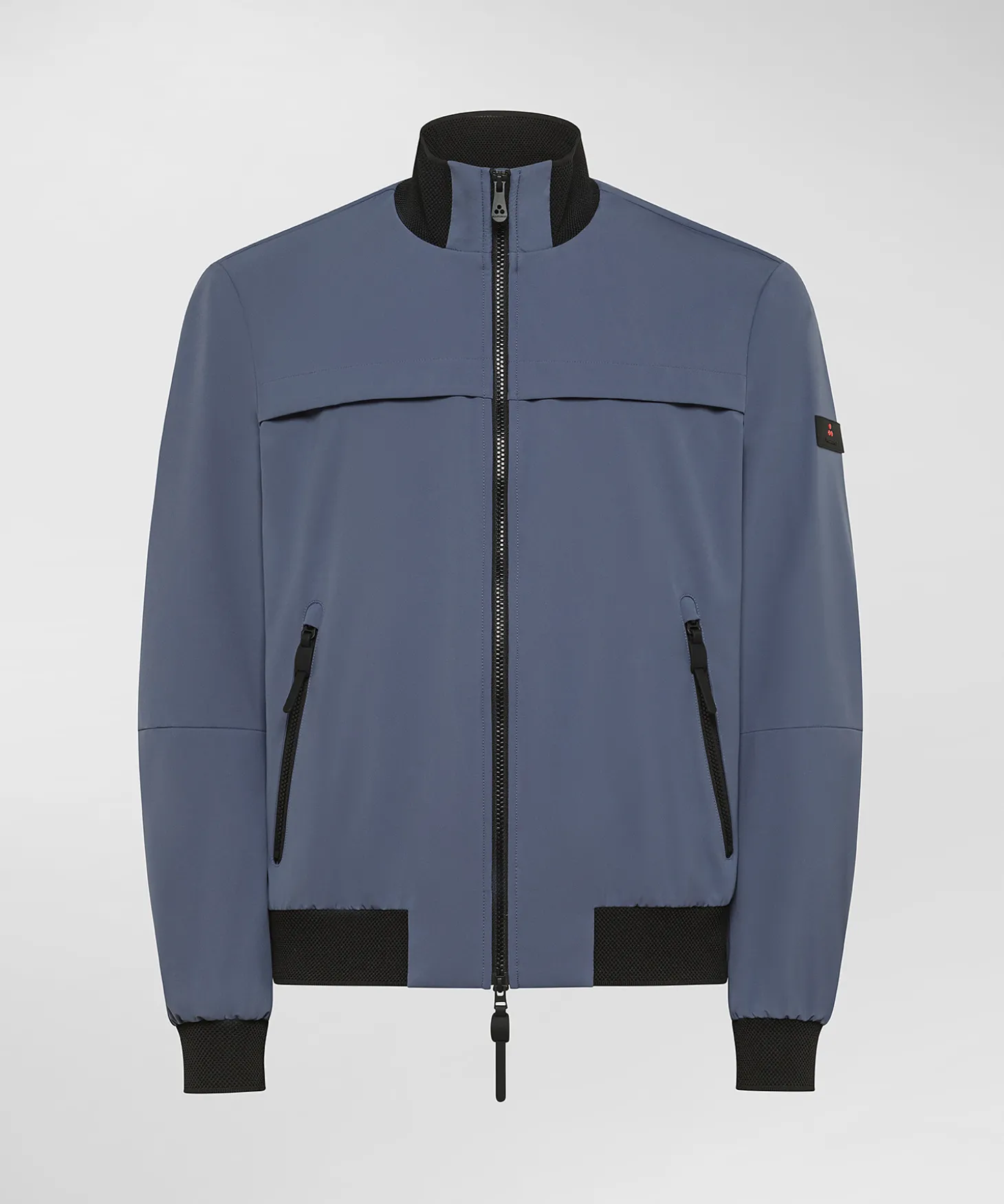 Bomber stretch con dettagli a contrasto