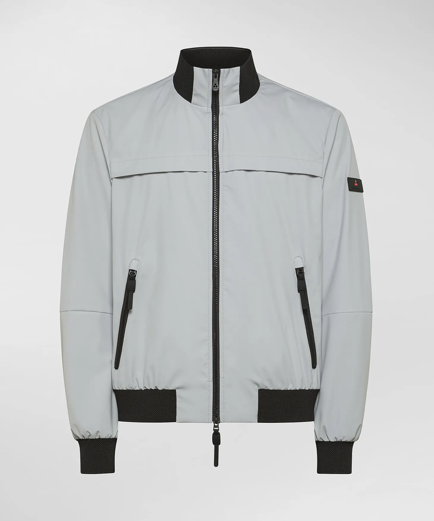 Bomber stretch con dettagli a contrasto