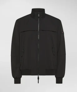 Bomber stretch con dettagli a contrasto