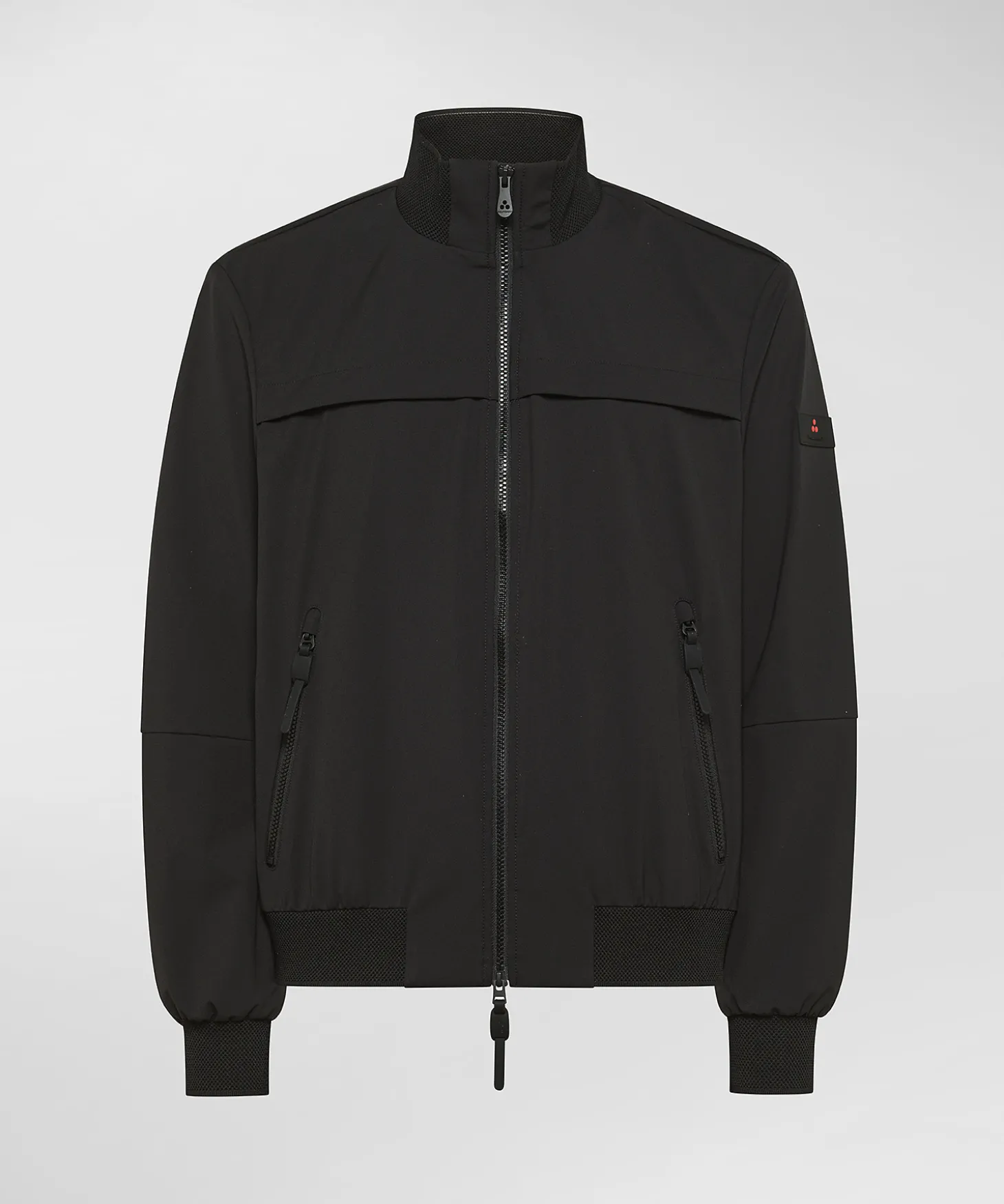 Bomber stretch con dettagli a contrasto