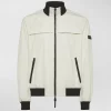 Bomber stretch con dettagli a contrasto