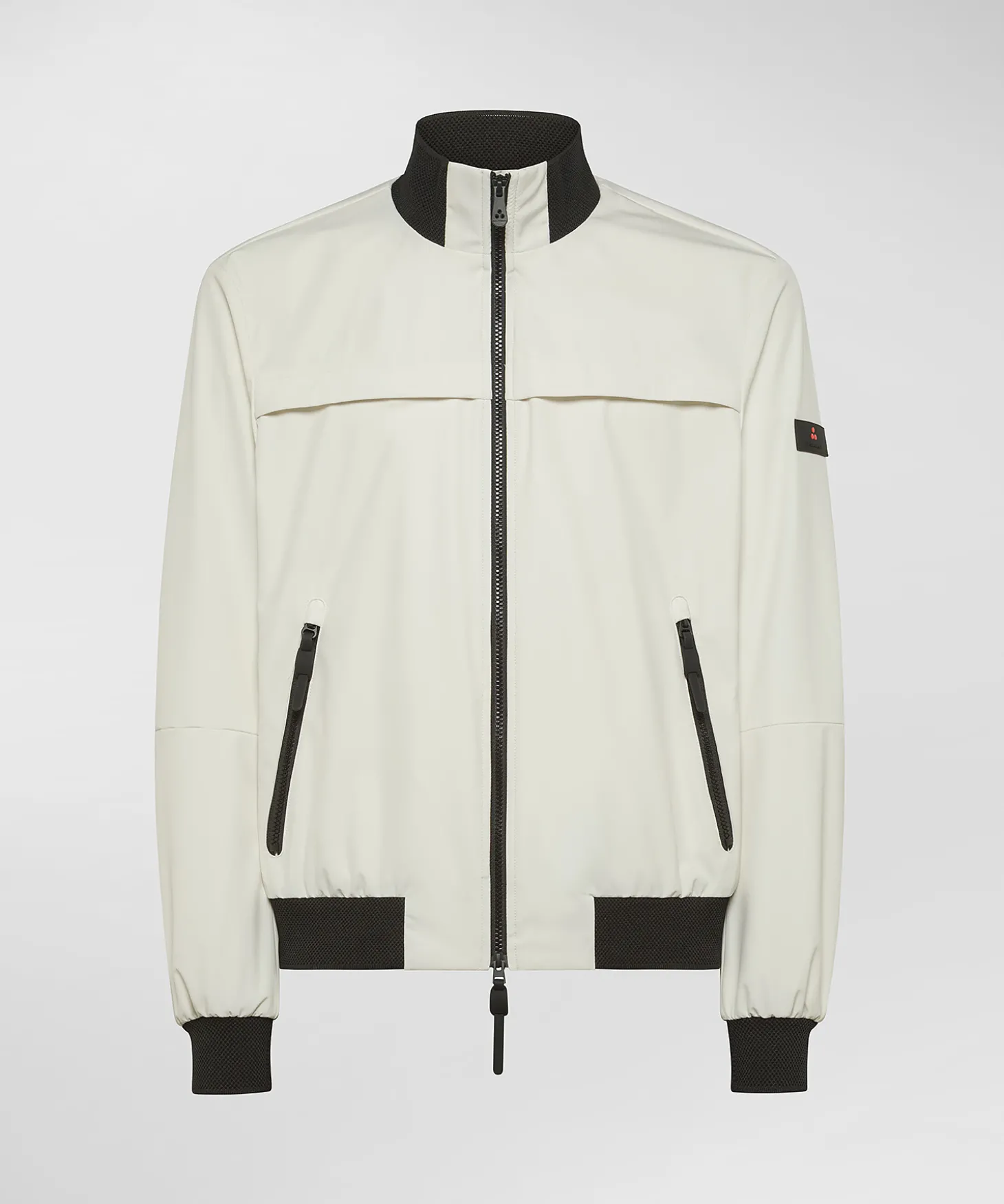 Bomber stretch con dettagli a contrasto