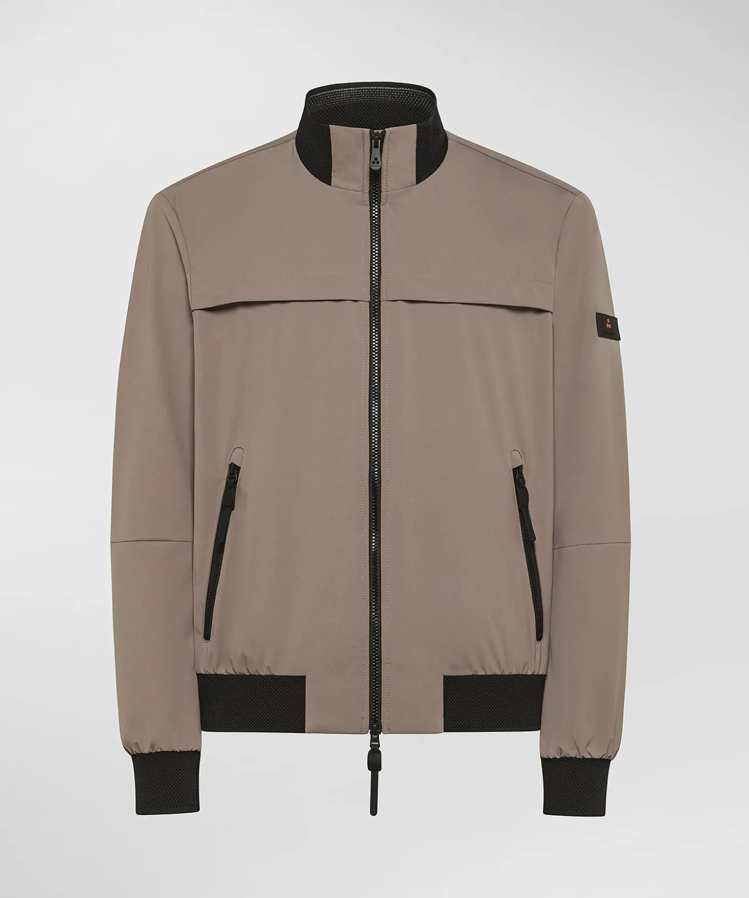 Bomber stretch con dettagli a contrasto