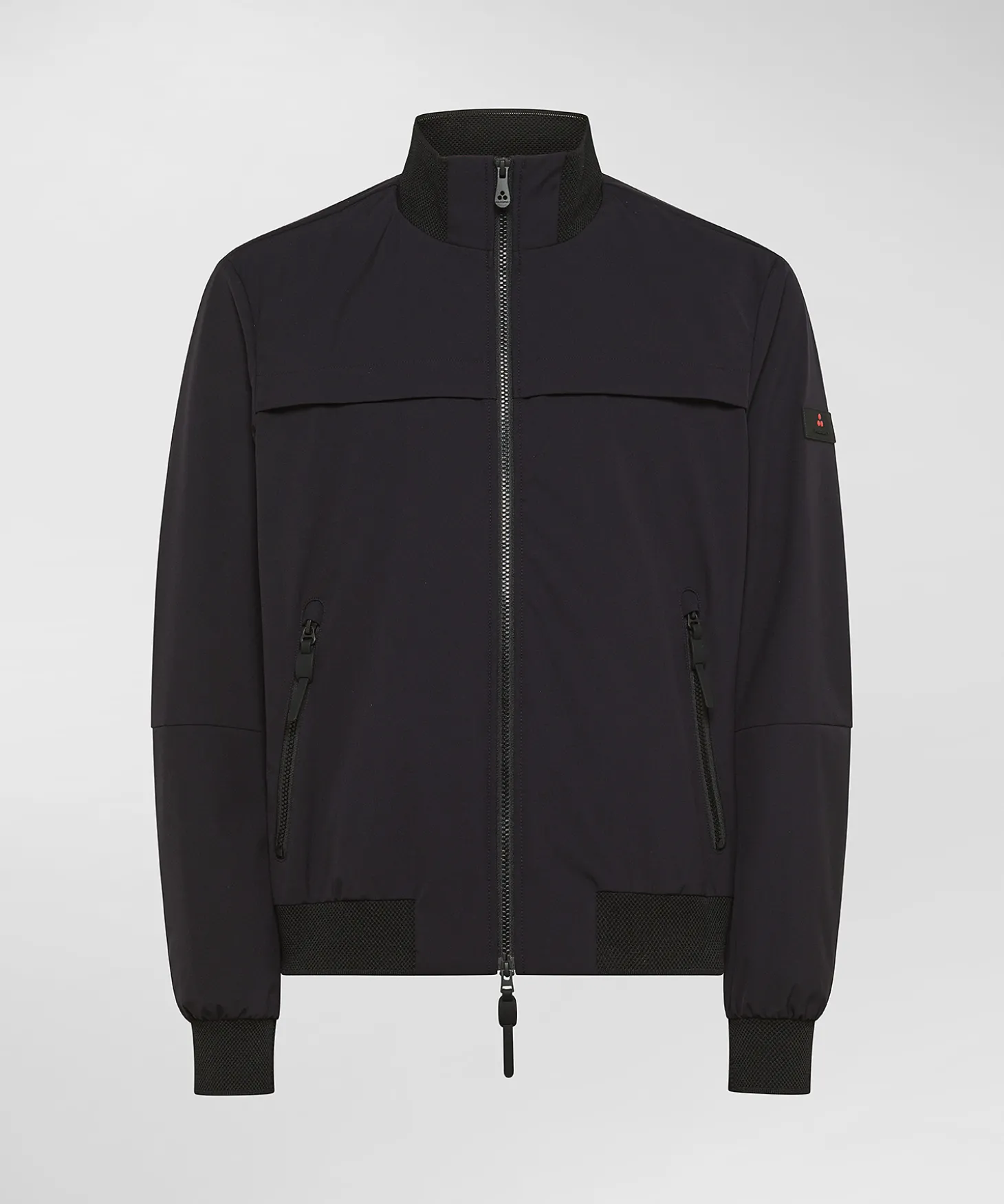 Bomber stretch con dettagli a contrasto