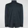 Camicia in piqué di cotone mercerizzato
