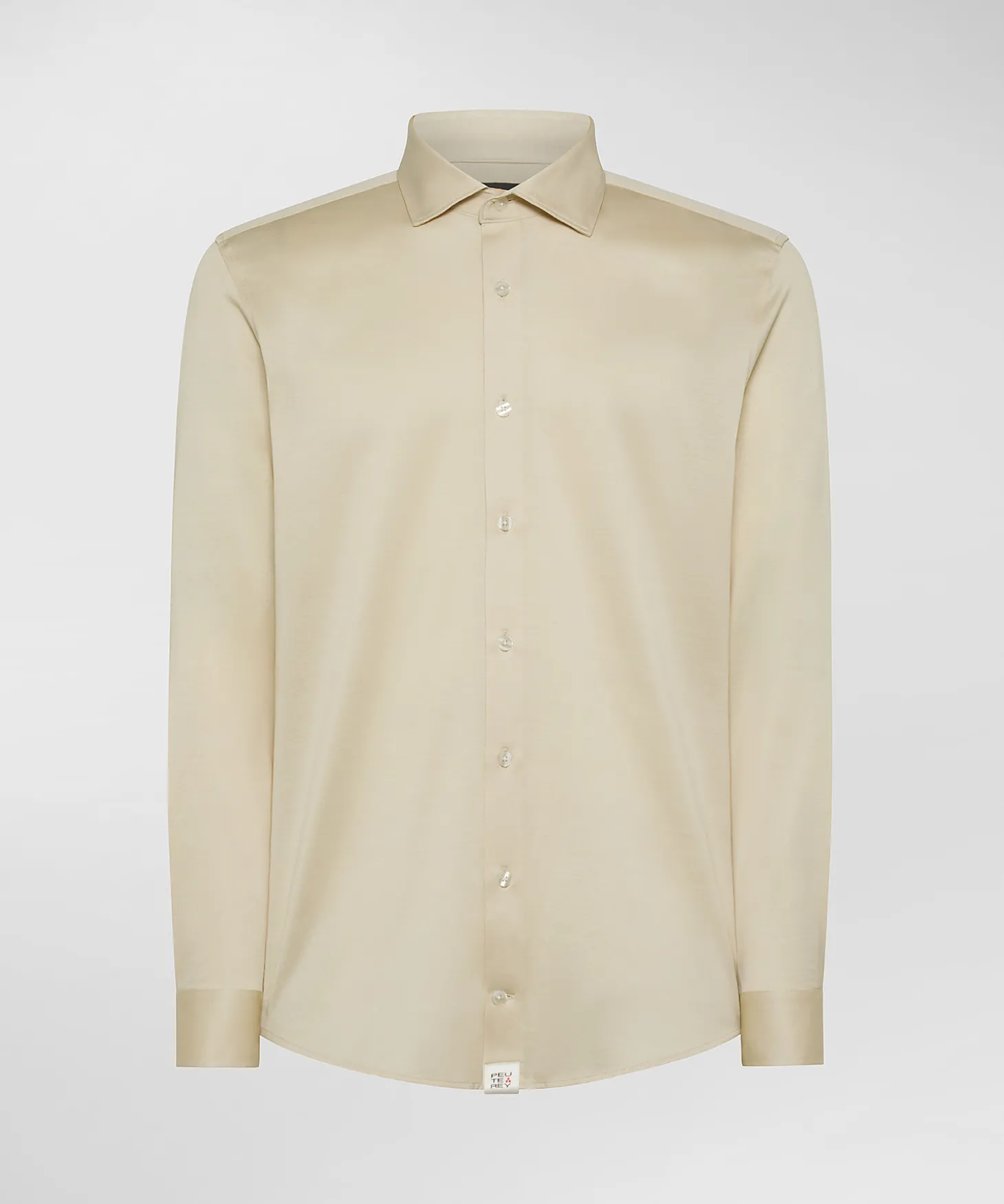 Camicia in piqué di cotone mercerizzato
