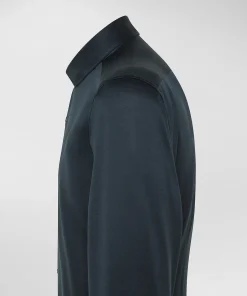 Camicia in piqué di cotone mercerizzato