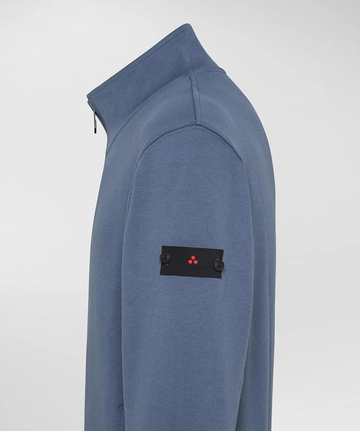Felpa con collo in piedi e full zip