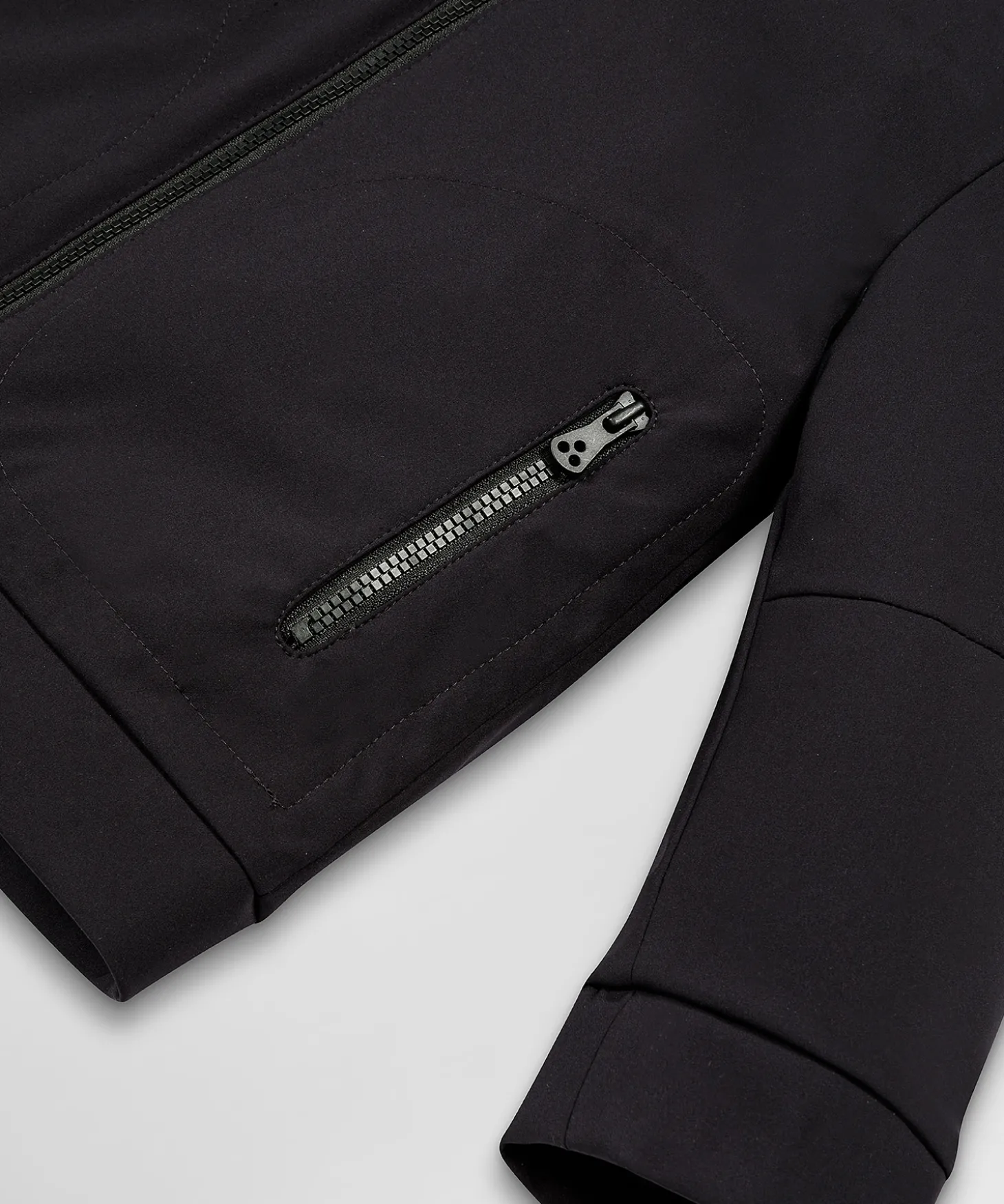 Giacca antivento con zip nera