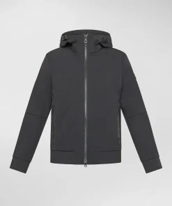 Giacca antivento stretch con cappuccio