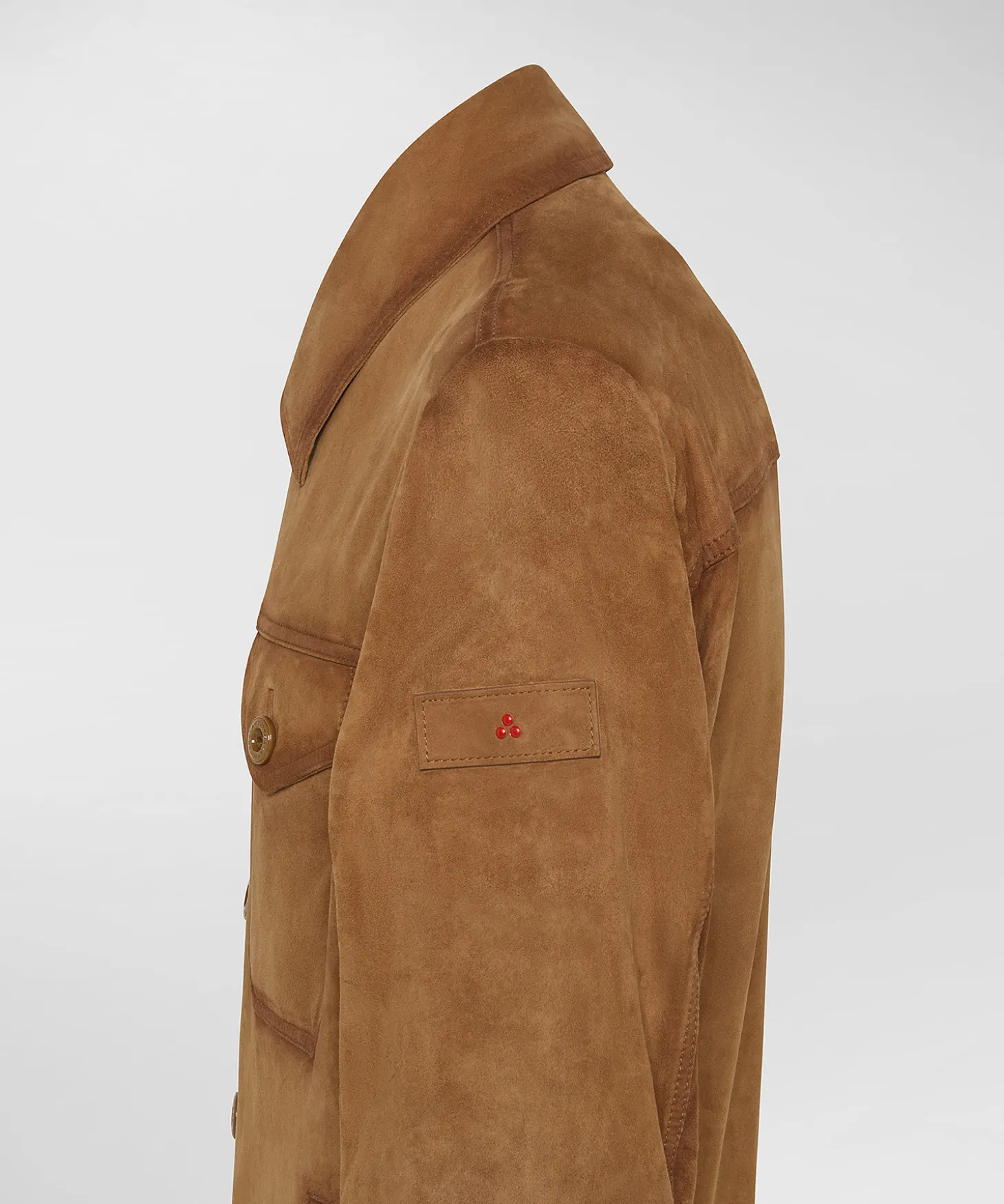 Giacca camicia in suede effetto used