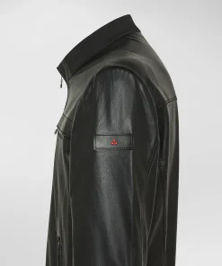 Giacca in pelle con taschini al petto