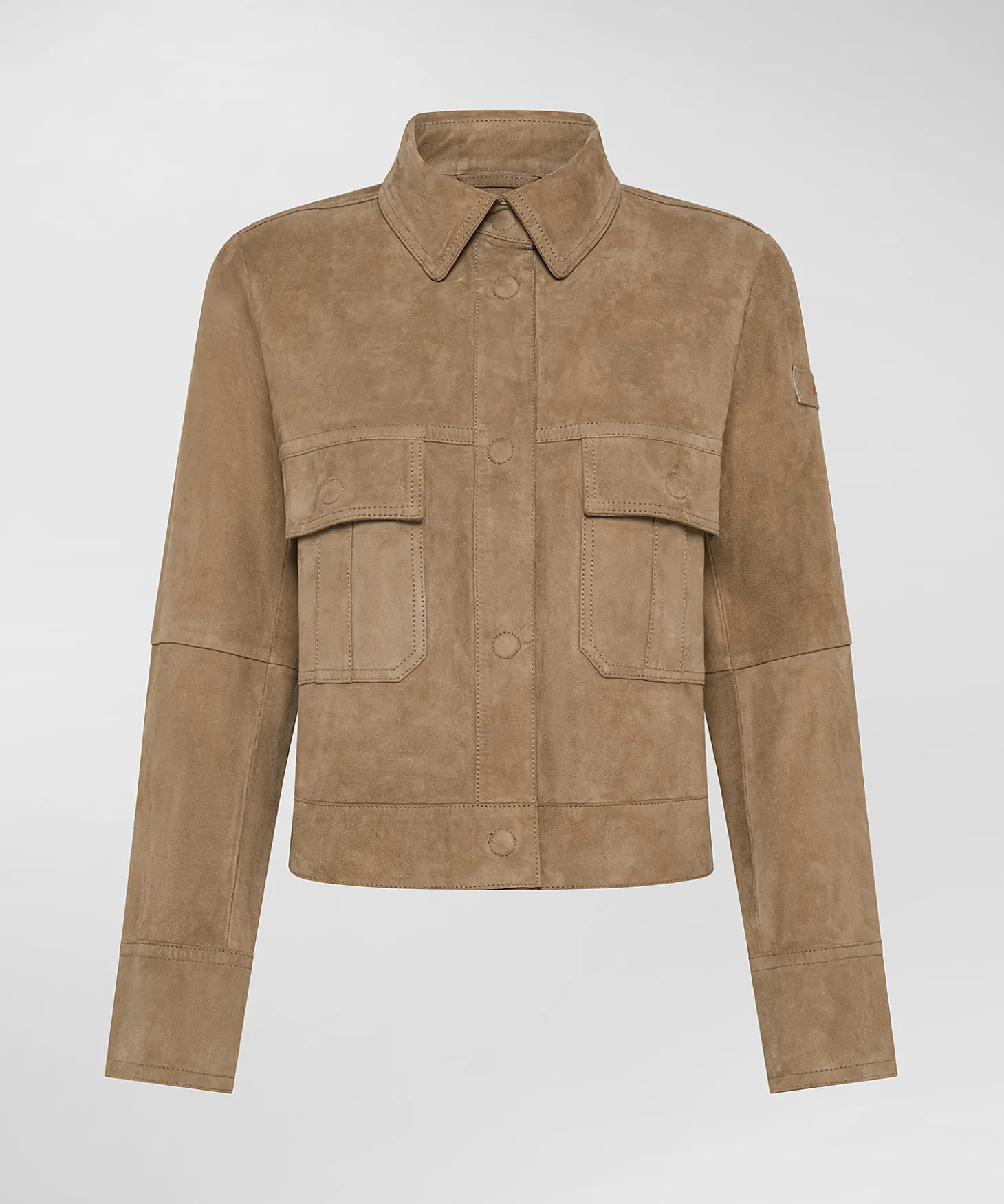 Giacca in pelle scamosciata