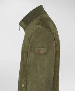 Giacca in pelle scamosciata