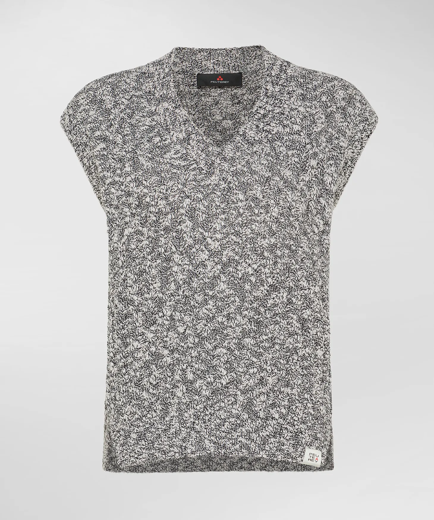 Gilet a trecce in cotone mouliné