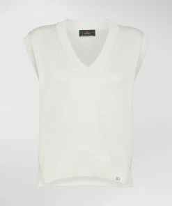 Gilet in tricot di viscosa lucido