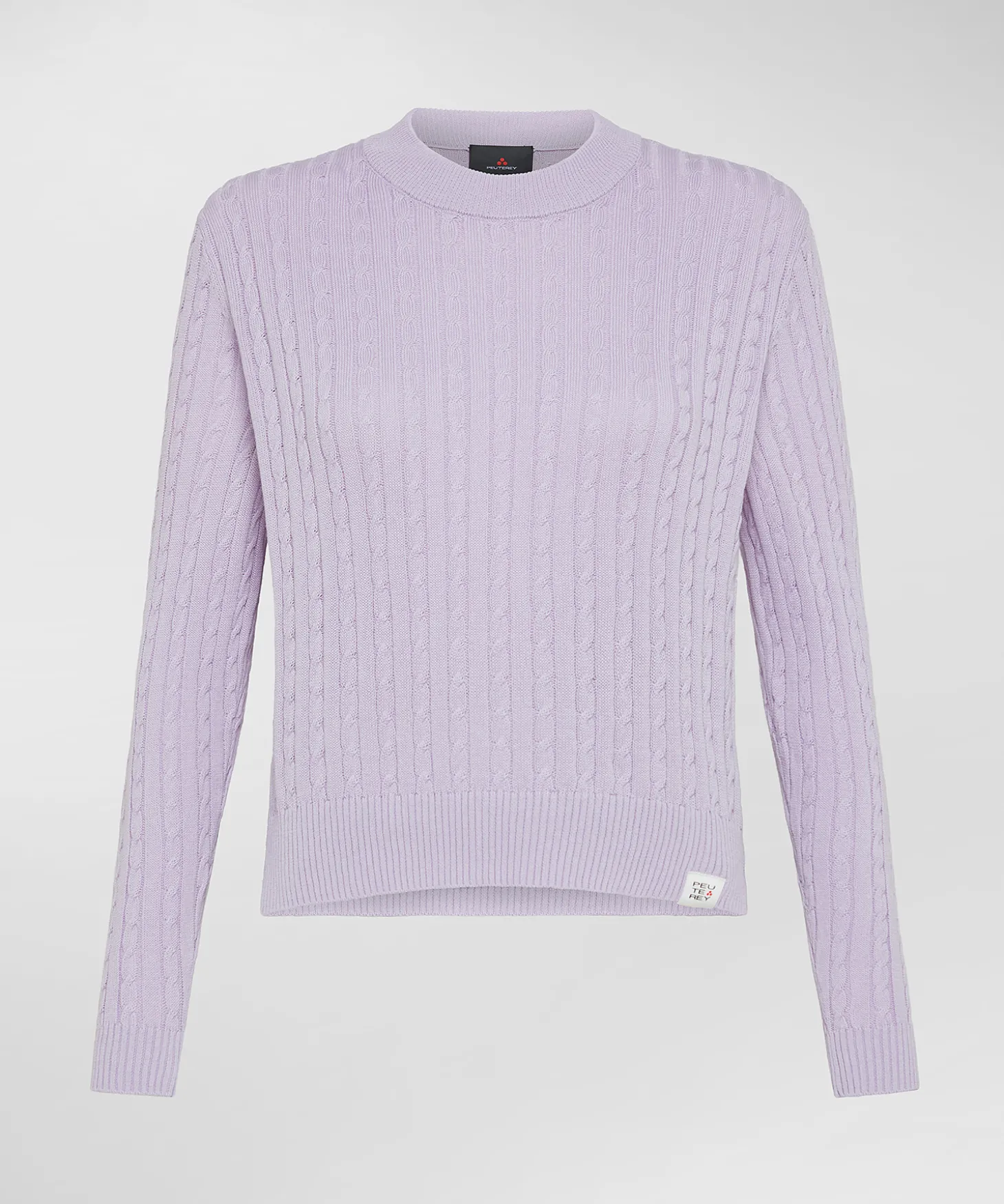 Maglia a treccia in tricot di cotone