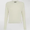 Maglia a treccia in tricot di cotone