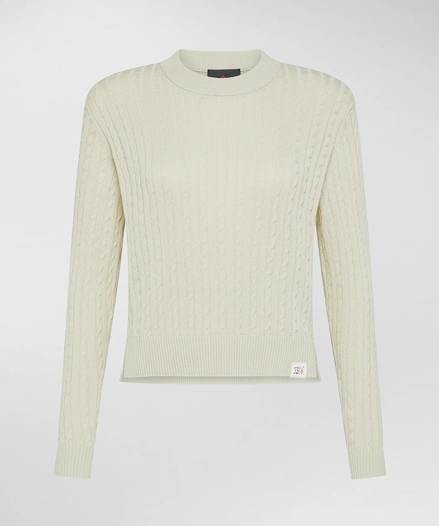 Maglia a treccia in tricot di cotone