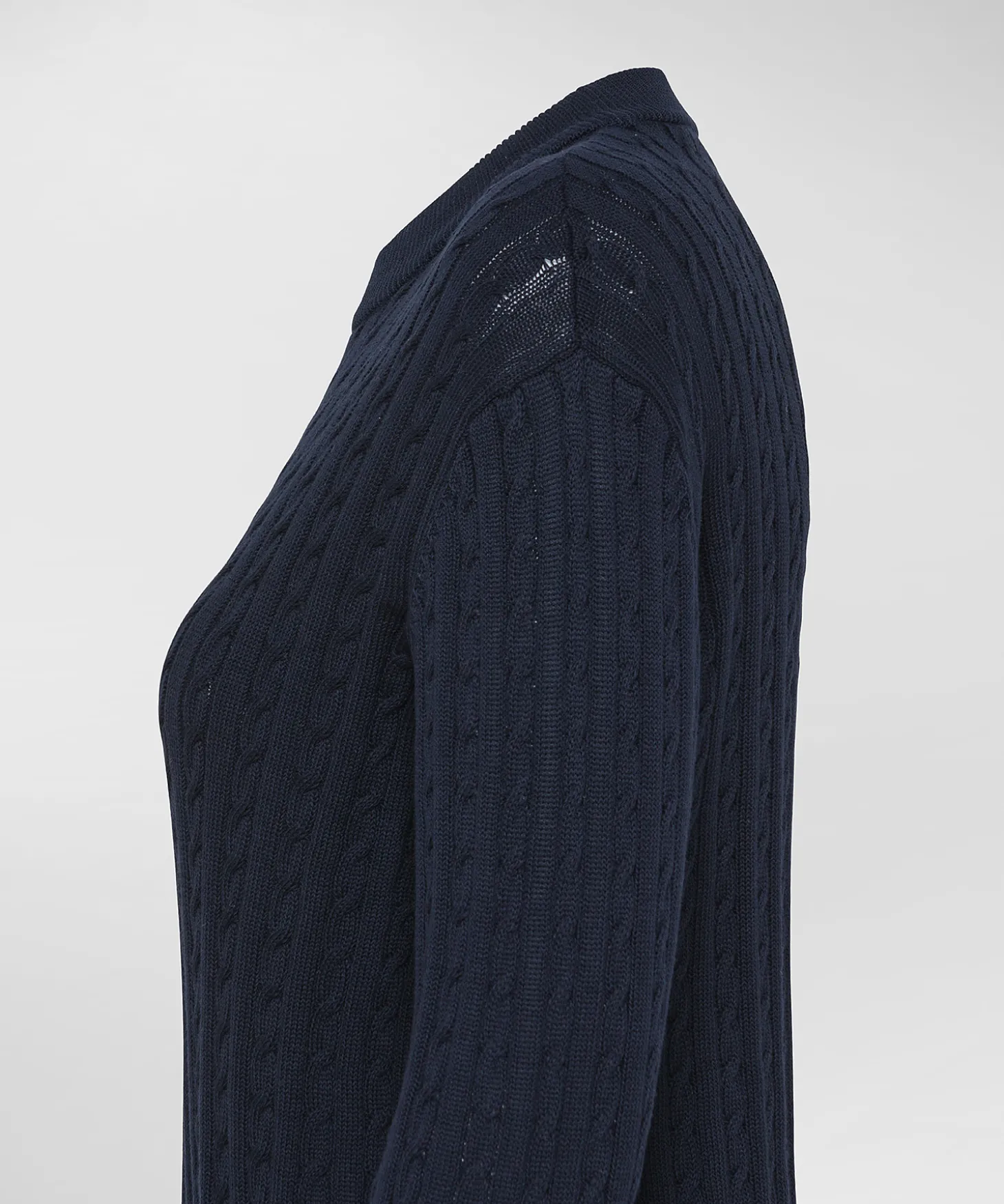 Maglia a treccia in tricot di cotone