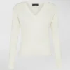 Maglia con scollo a V in tricot