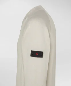 Maglia full zip effetto felpa