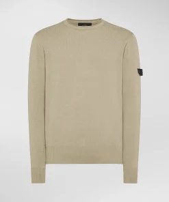Maglia girocollo in tricot di cotone