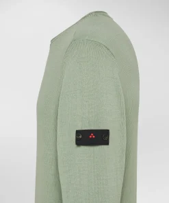 Maglia girocollo in tricot di cotone