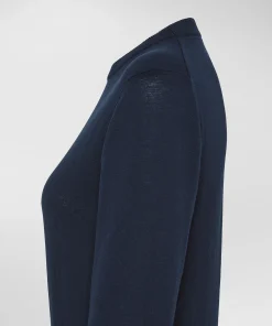 Maglia in cotone crêpe con dettagli in lurex