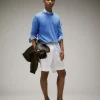 Maglia in tricot di cotone con dettagli a contrasto