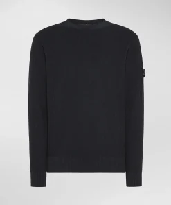 Maglia in tricot di cotone a costa inglese
