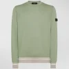 Maglia in tricot di cotone con dettagli a contrasto