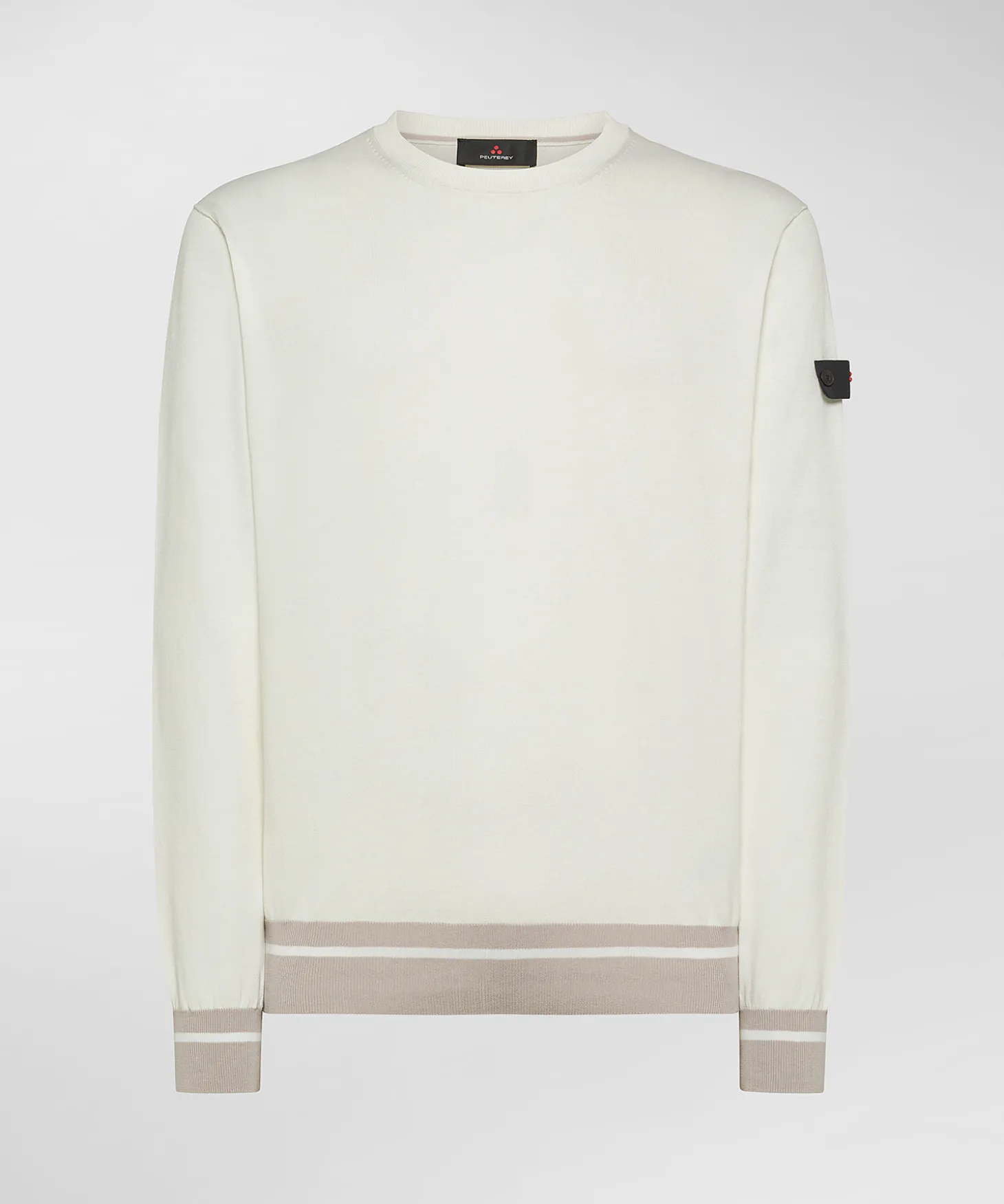 Maglia in tricot di cotone con dettagli a contrasto