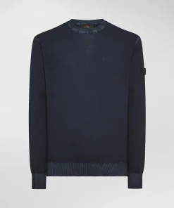 Maglia in tricot di cotone tinto capo