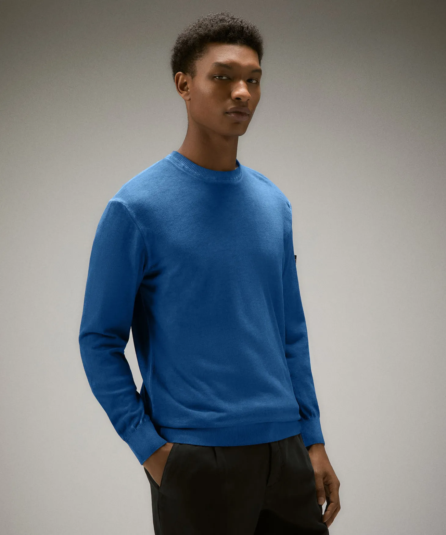 Maglia in tricot di cotone tinto capo