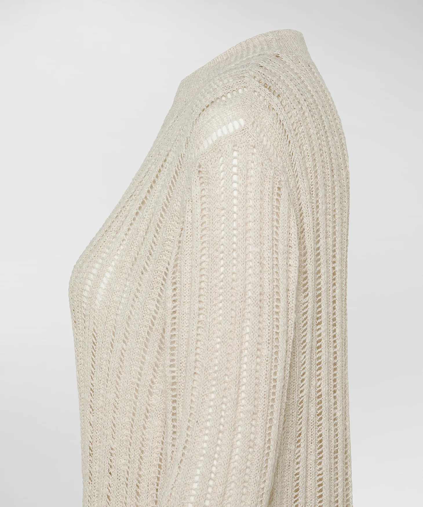 Maglia in tricot misto lino e seta, mouliné