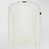 Maglia maniche lunghe in tricot effetto spugna