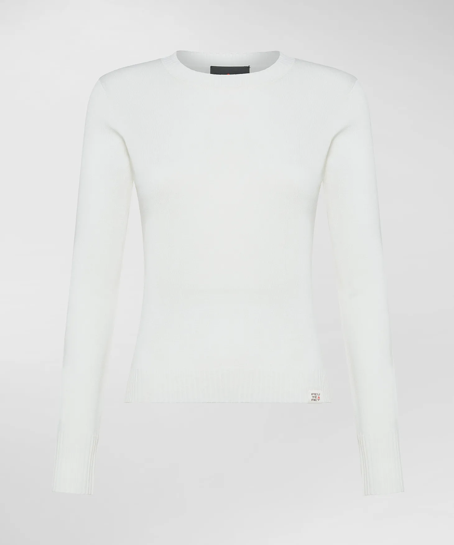 Maglia paricollo con polsini a contrasto