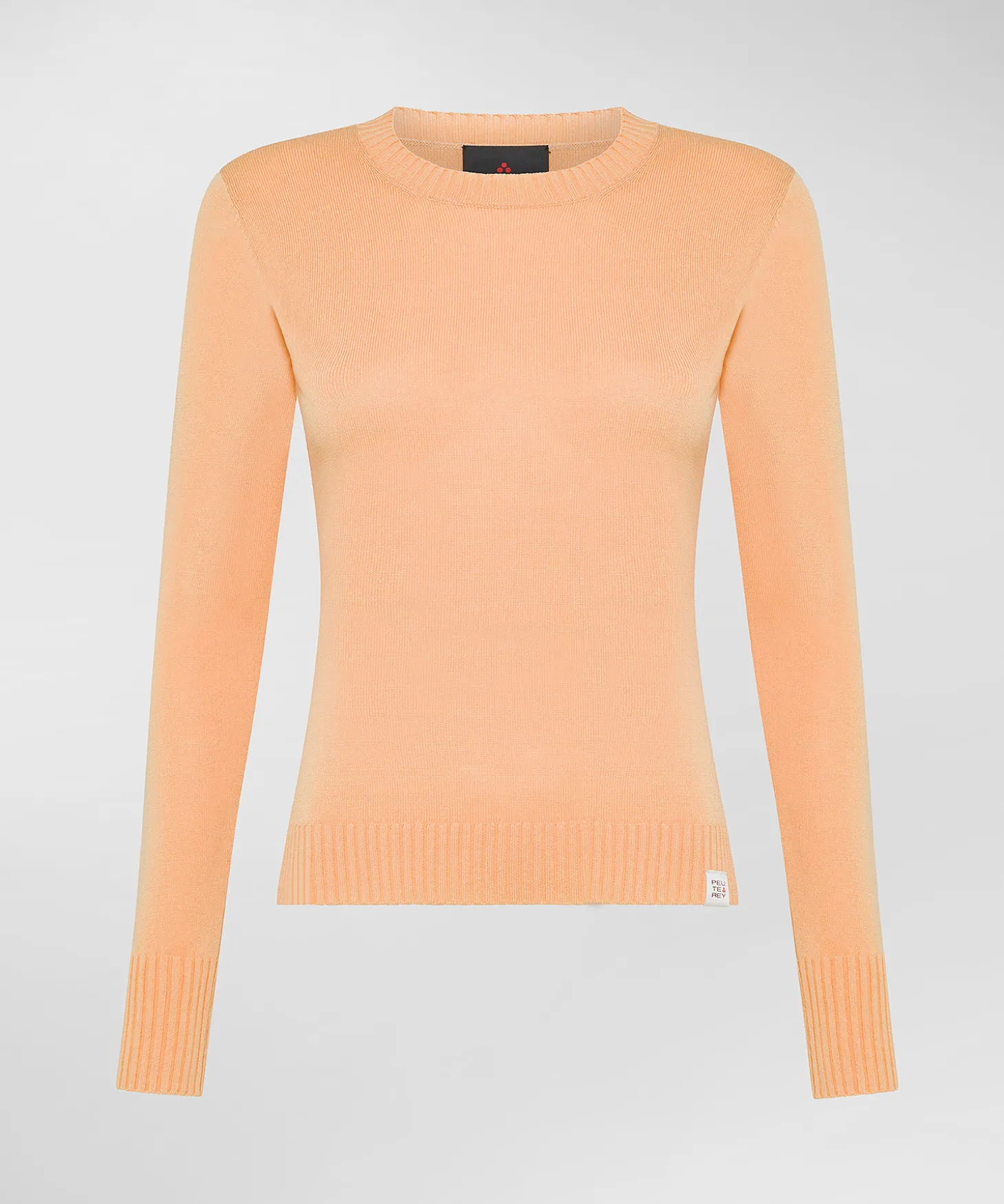 Maglia paricollo con polsini a contrasto