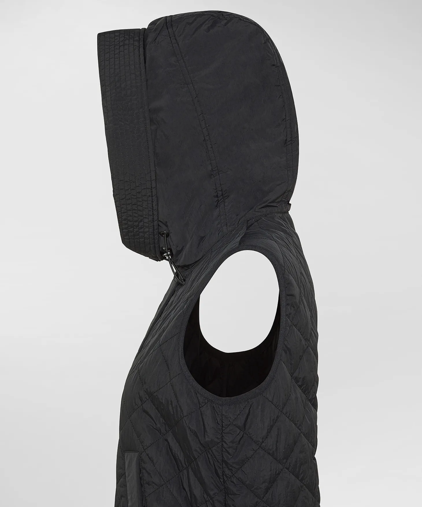 Padded vest con cappuccio