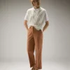 Pantaloni in gabardina di cotone stretch