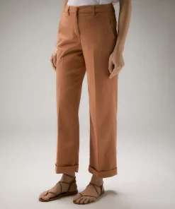 Pantaloni in gabardina di cotone stretch