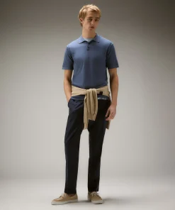 Polo classica in tricot di cotone, tinto capo