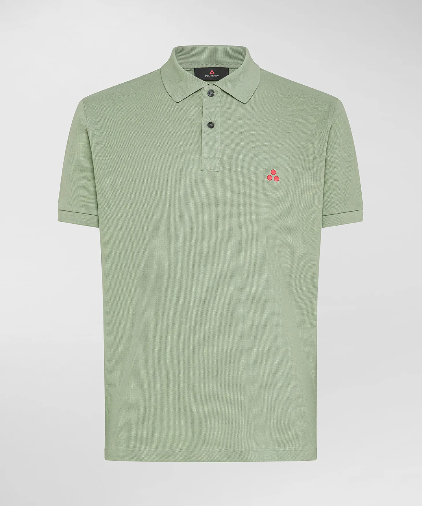 Polo in cotone piqué con logo ricamato