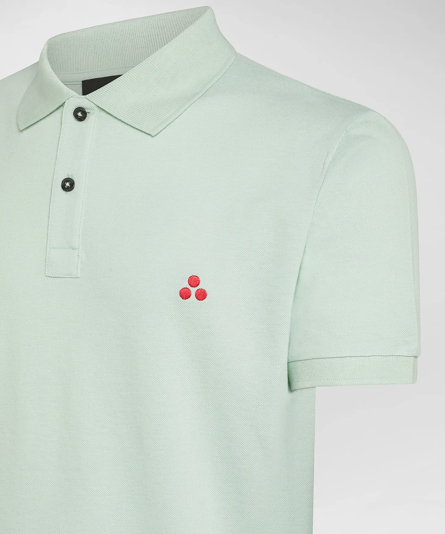 Polo in cotone piqué con logo ricamato