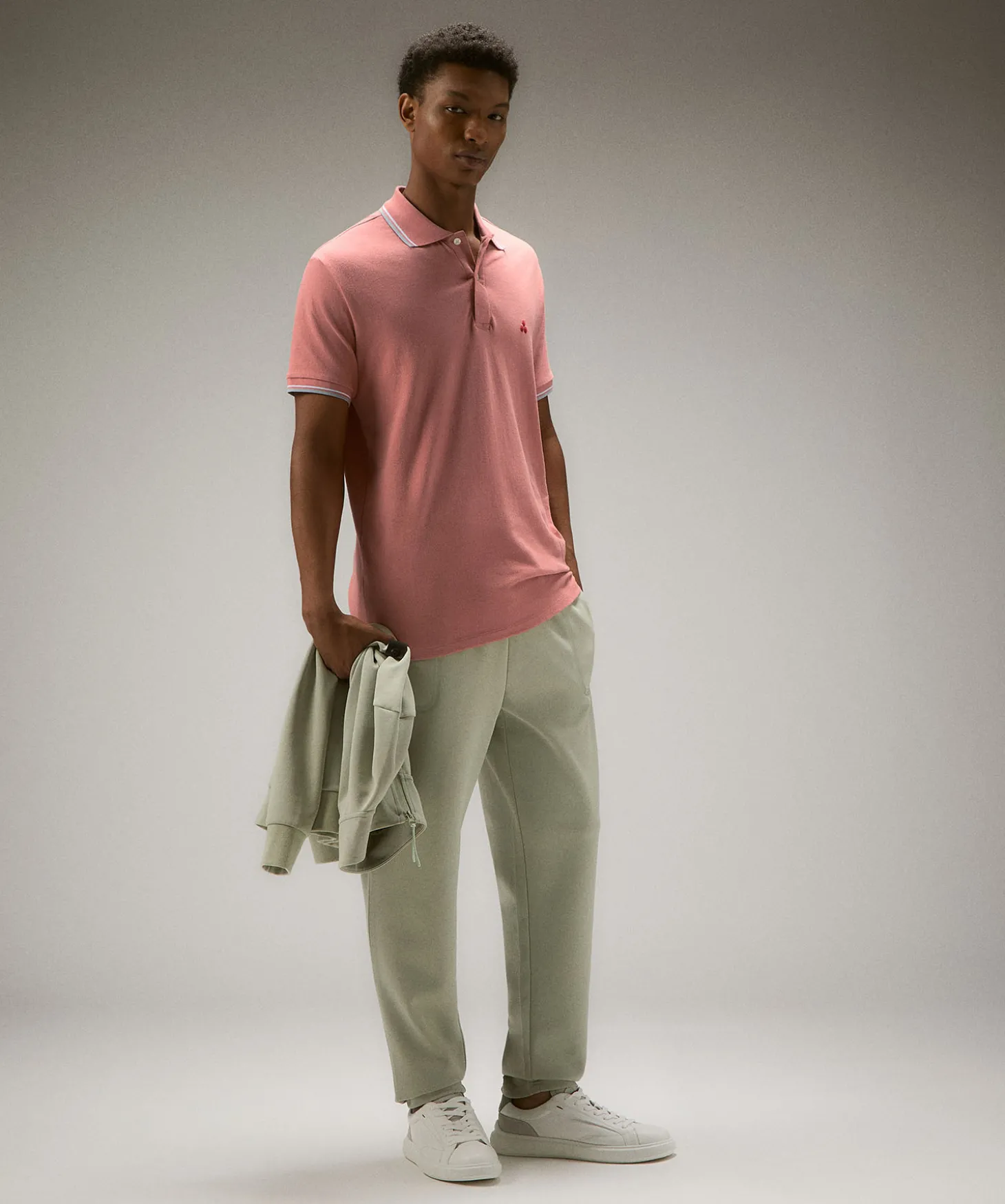 Polo in piqué di cotone stretch